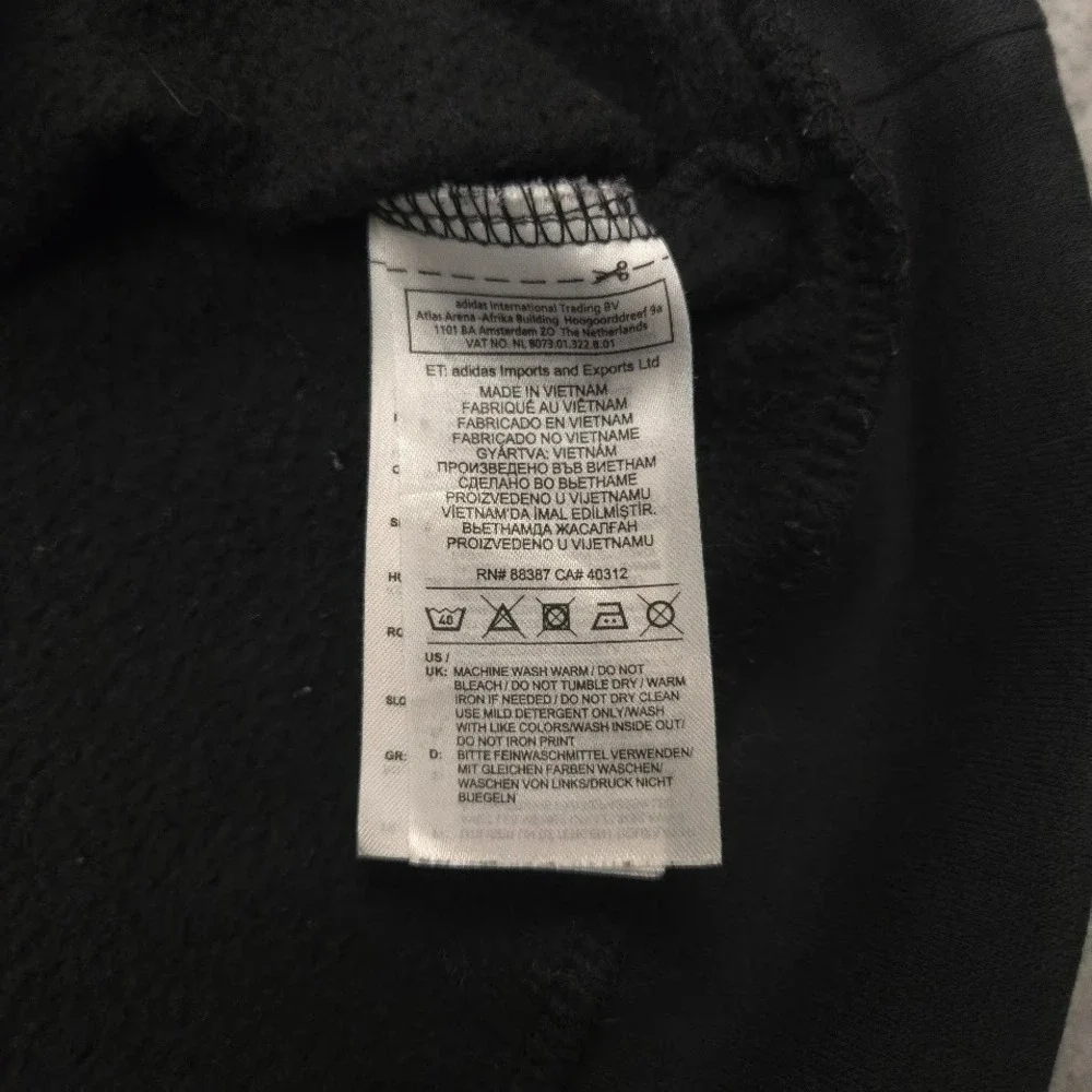 Adidas 3-Stripes Crewneck Sweatshirt Pullover Black White Logo Men's XL Fleece